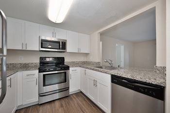 Kitchen with gas range